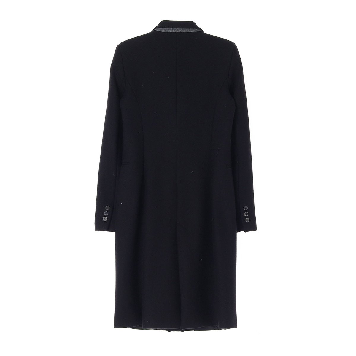 자라 블랙 울75% 더블 롱코트 이미지 5