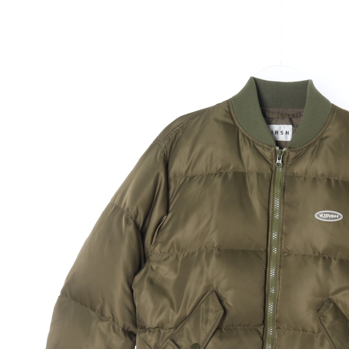 키르시 카키 로고 패딩 블루종 점퍼 이미지 2