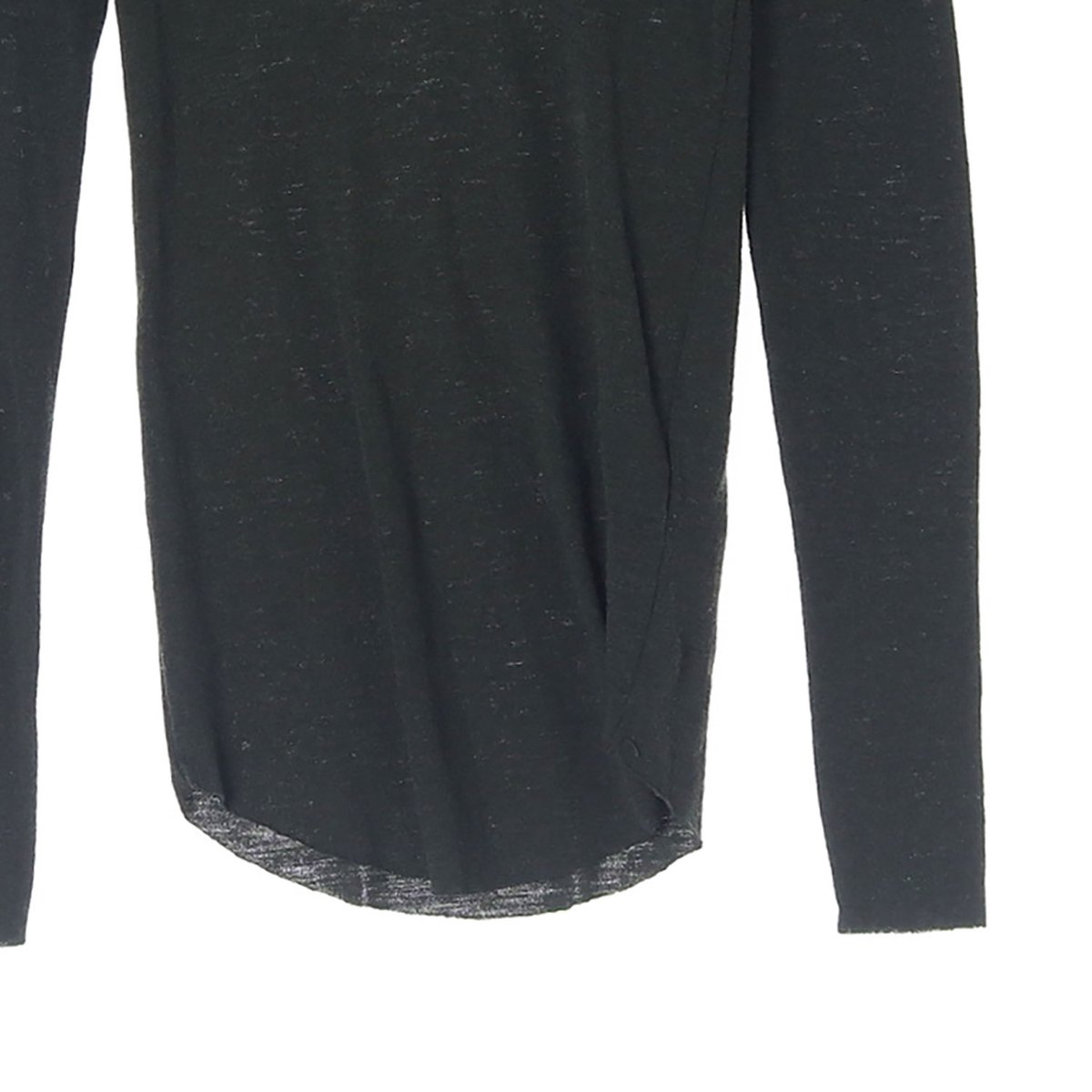 코스 울100 카키 라운드 긴팔 티셔츠 이미지 3