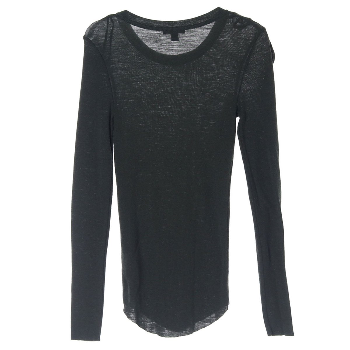 코스 울100 카키 라운드 긴팔 티셔츠 이미지 4