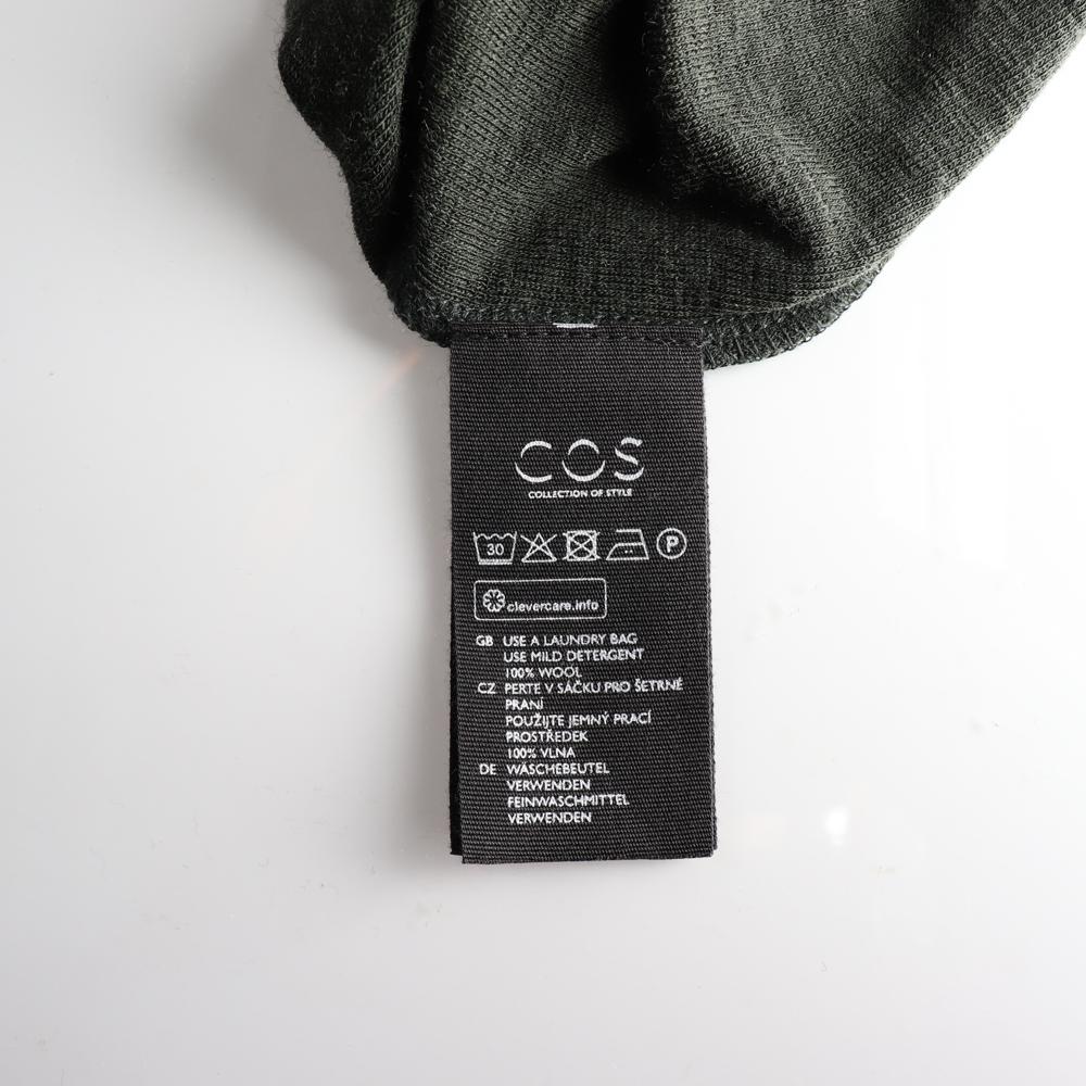 코스 울100 카키 라운드 긴팔 티셔츠 이미지 6