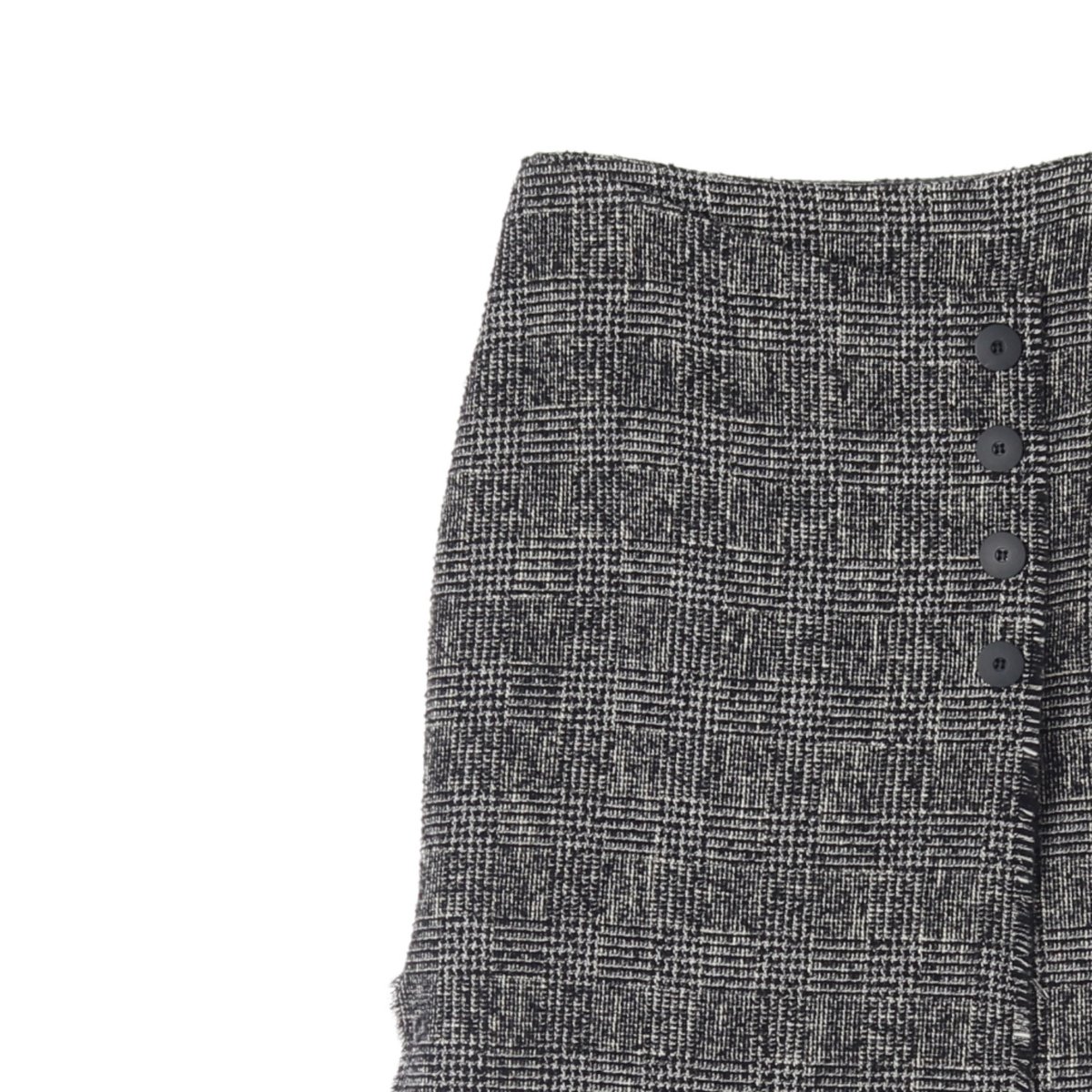 자라 블랙 트위드 사이드 슬릿 랩 스커트 이미지 2