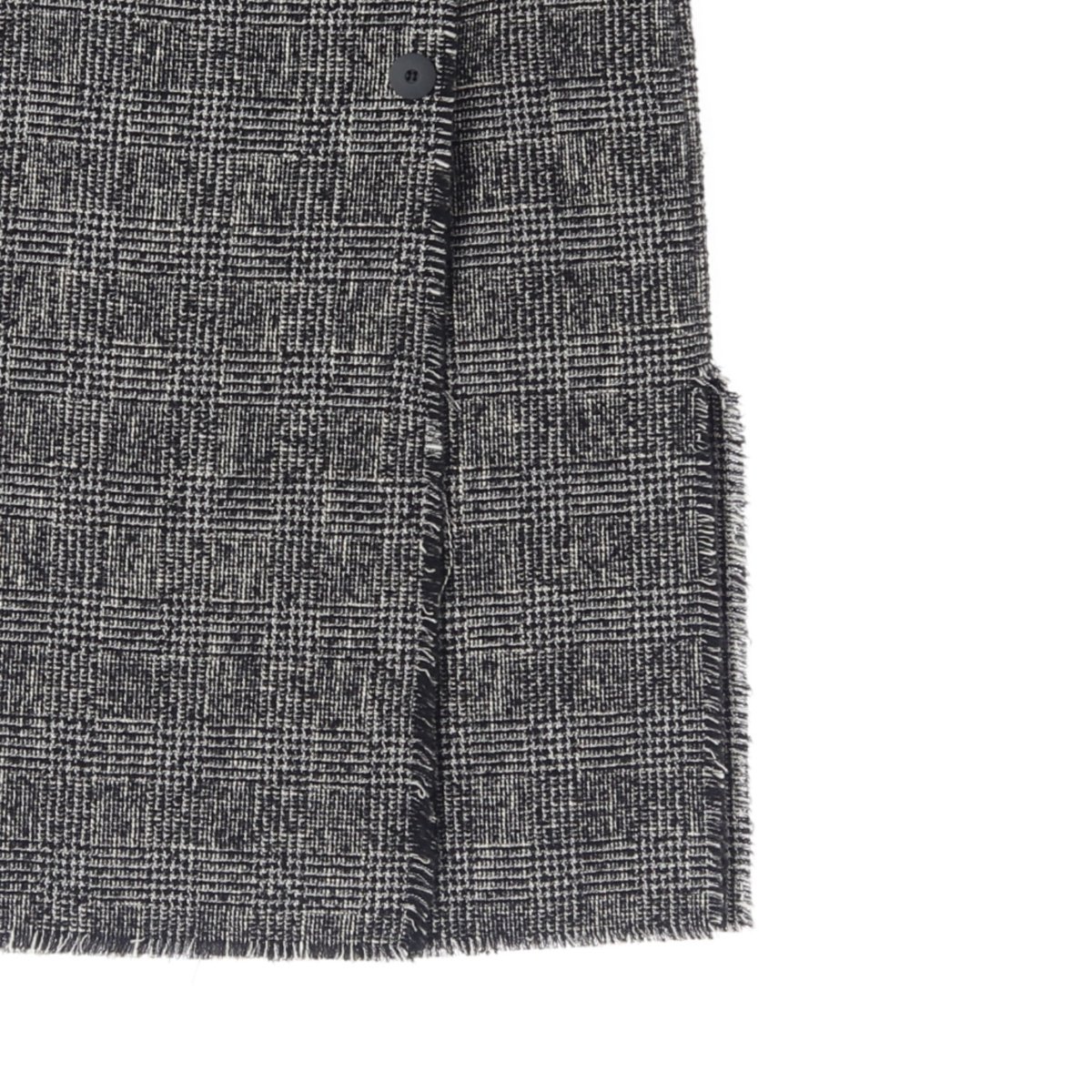 자라 블랙 트위드 사이드 슬릿 랩 스커트 이미지 3