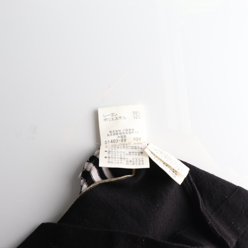 버버리 블랙 U넥 반팔 니트 티셔츠 이미지 6