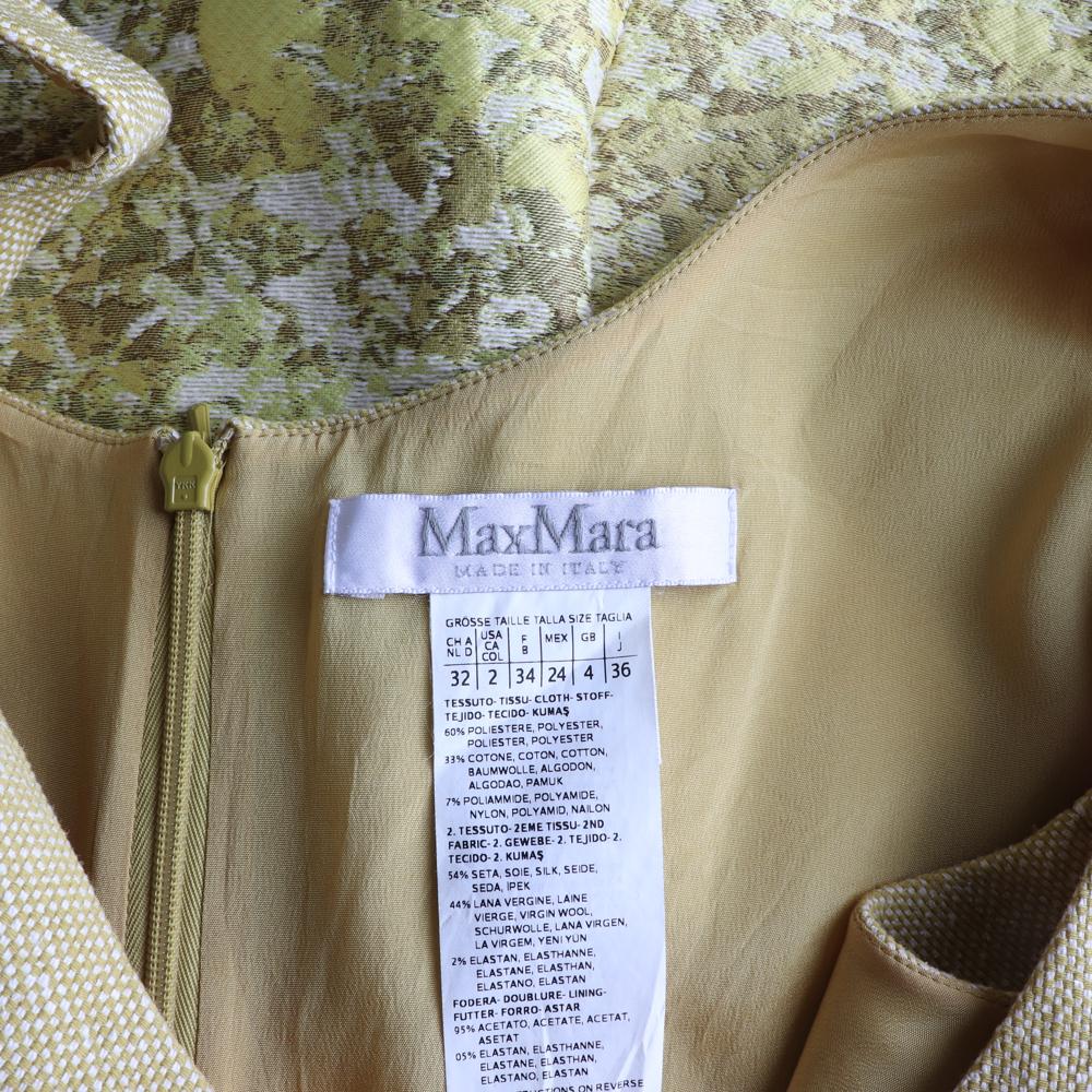 막스마라 코튼 린넨 그린 민소매 롱드레스 이미지 5