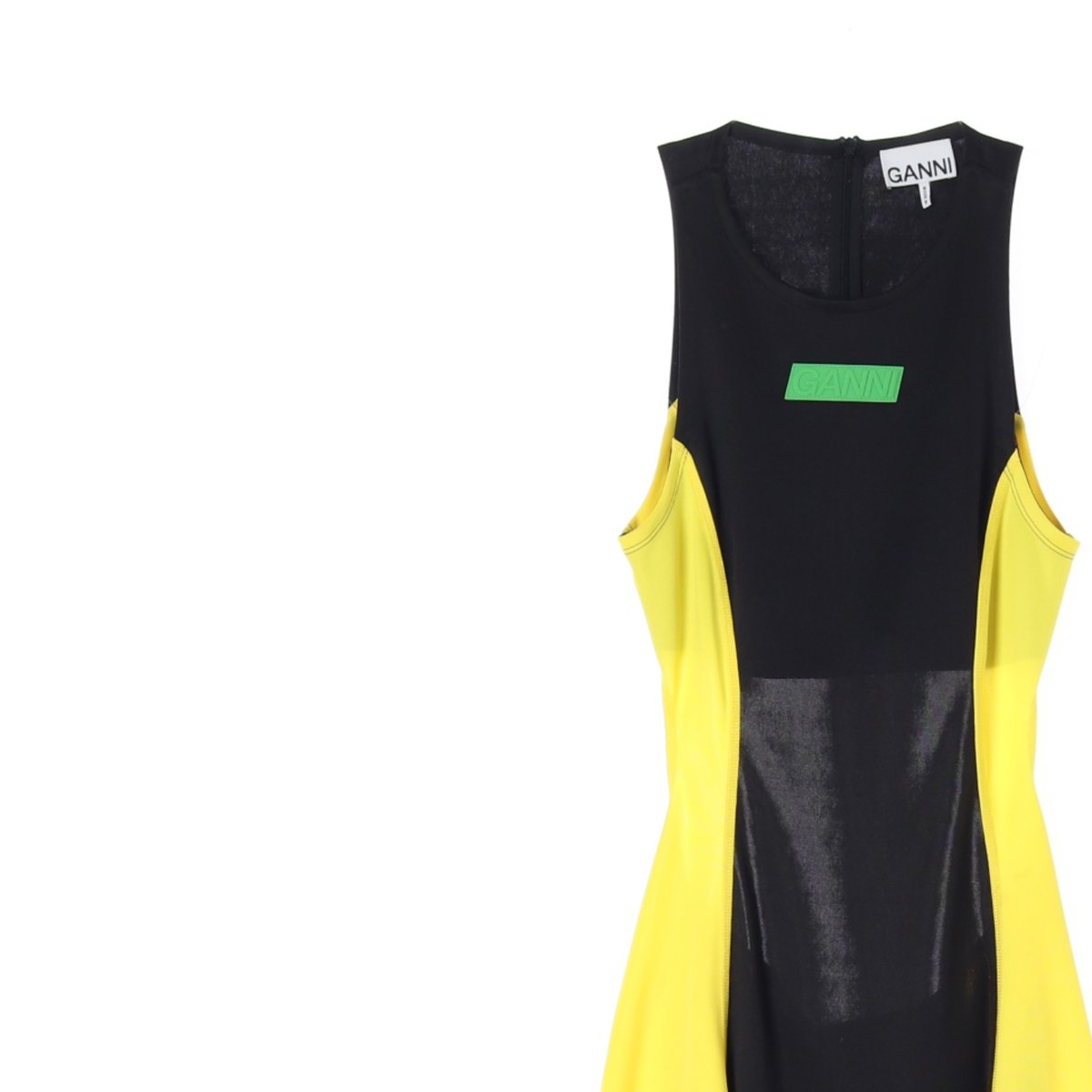 GANNI가니 블랙 옐로우 테니스 드레스 이미지 2