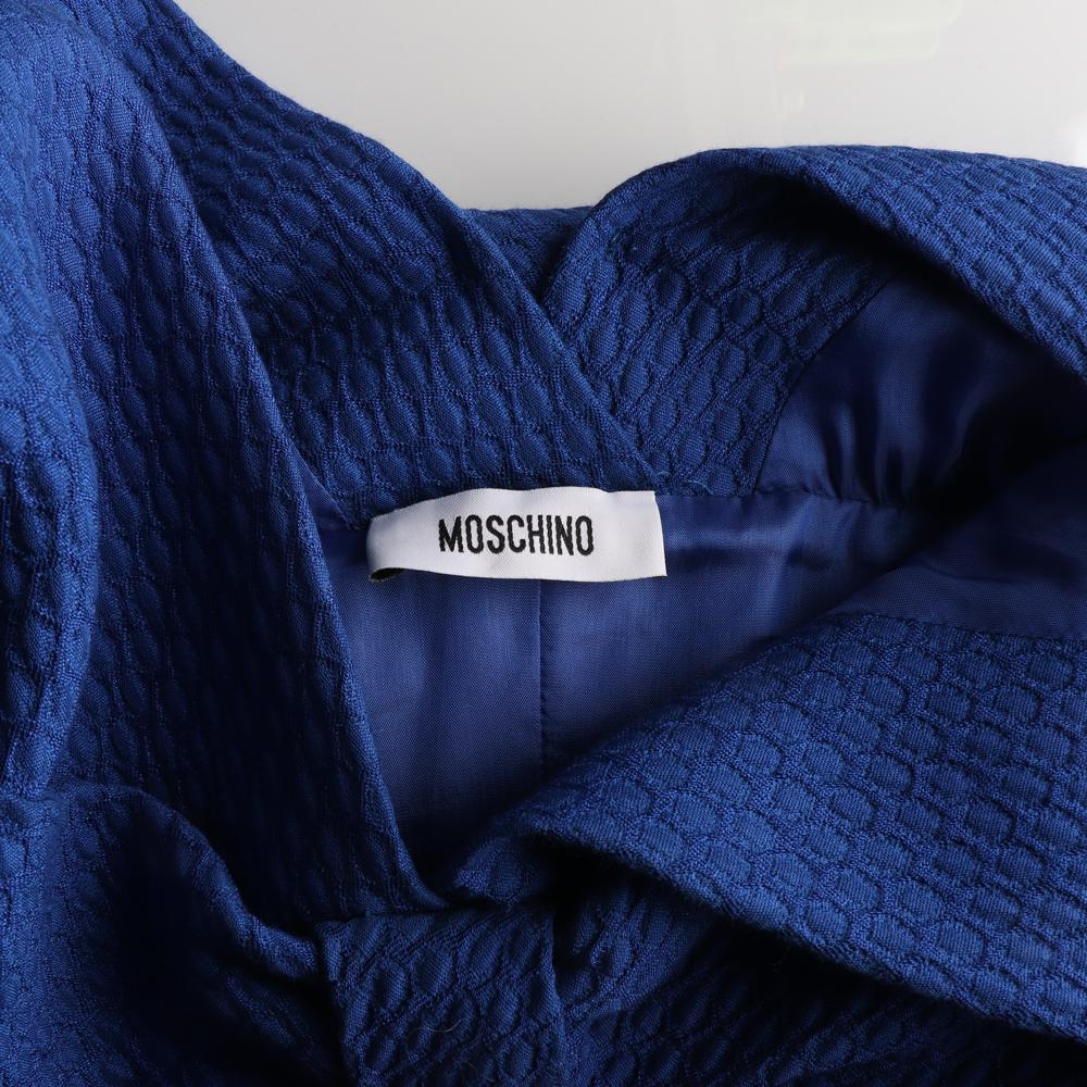 모스키노 블루 리본 민소매 브이넥 칵테일 드레스 이미지 5