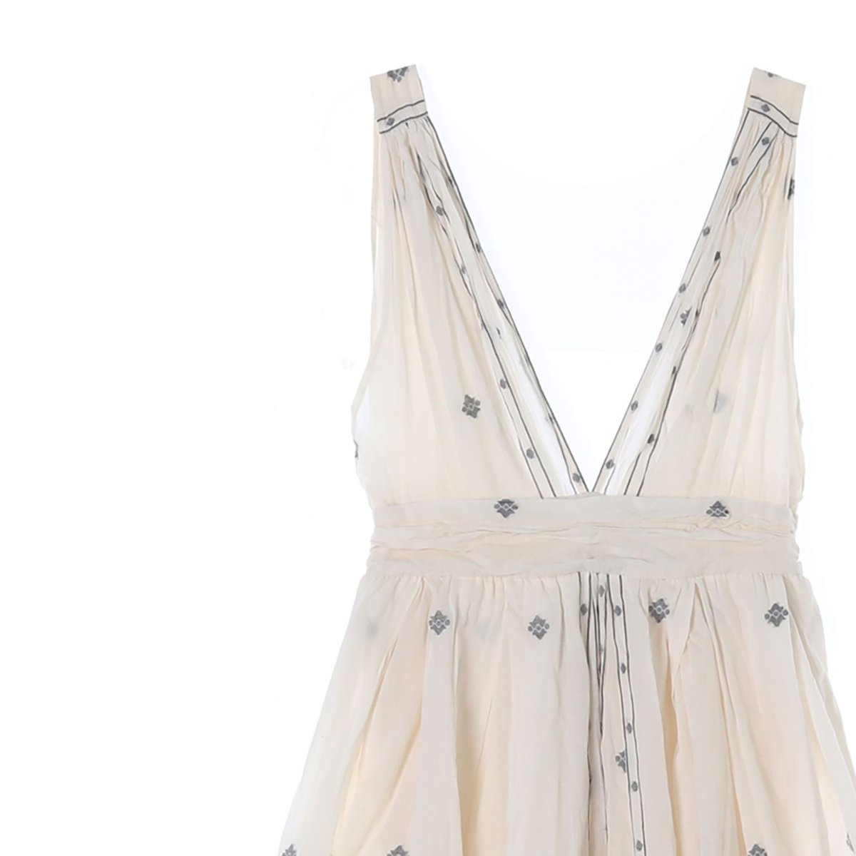 이자벨마랑 아이보리 코튼 실크 튜닉원피스 이미지 2