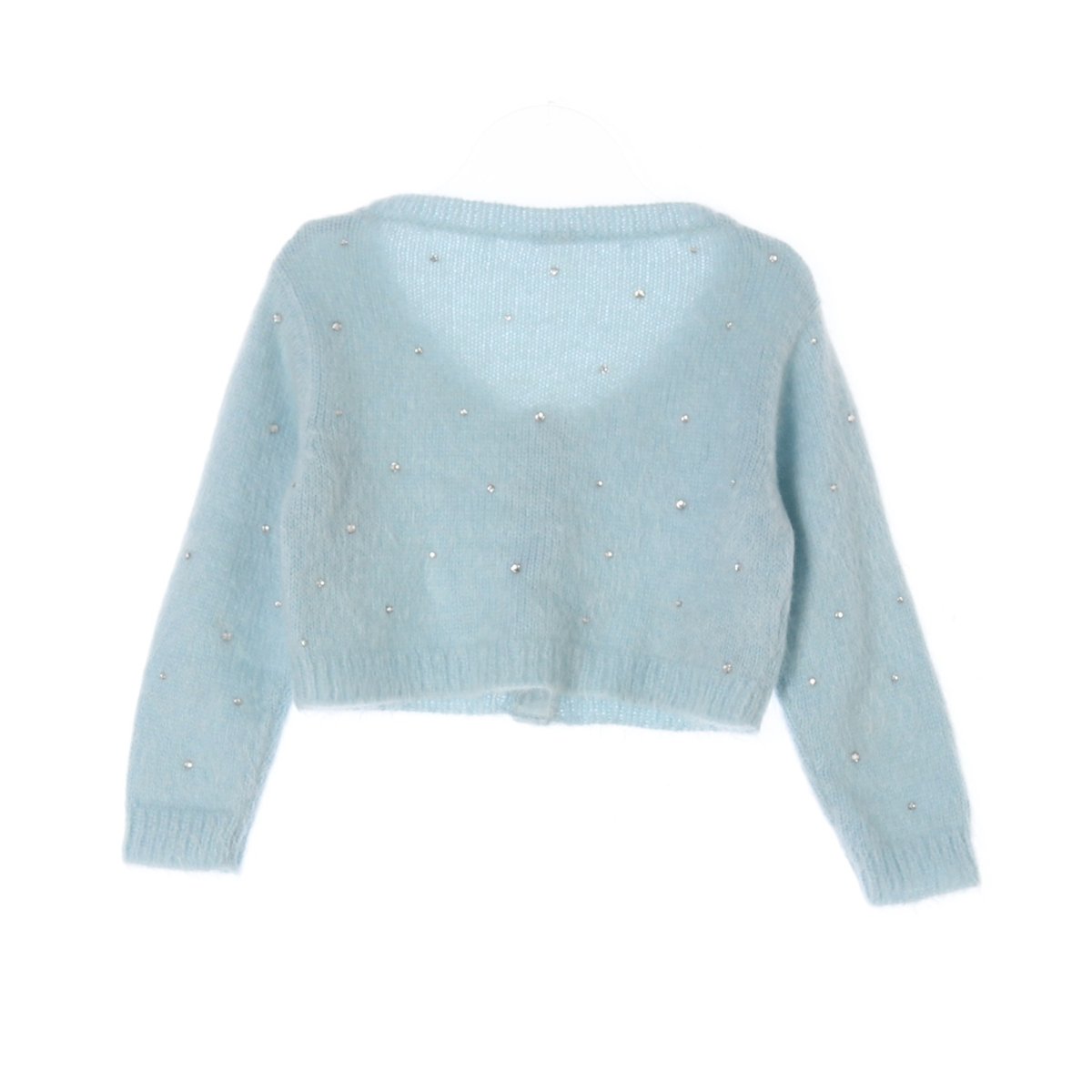 미우미우 모헤어 큐빅장식 크롭 가디건 이미지 4