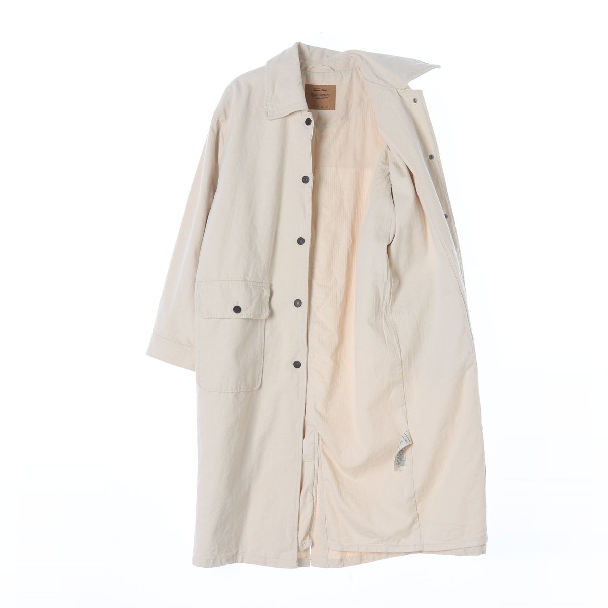 아메리칸 빈티지 베이지 코큰 롱 싱글 발마칸재킷 이미지 4