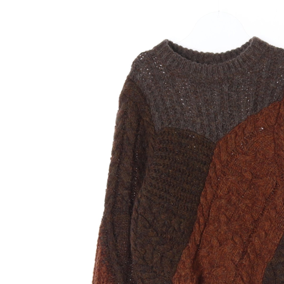 이자벨마랑 울 알파카 모헤어 브라운 니트 스웨터 이미지 2