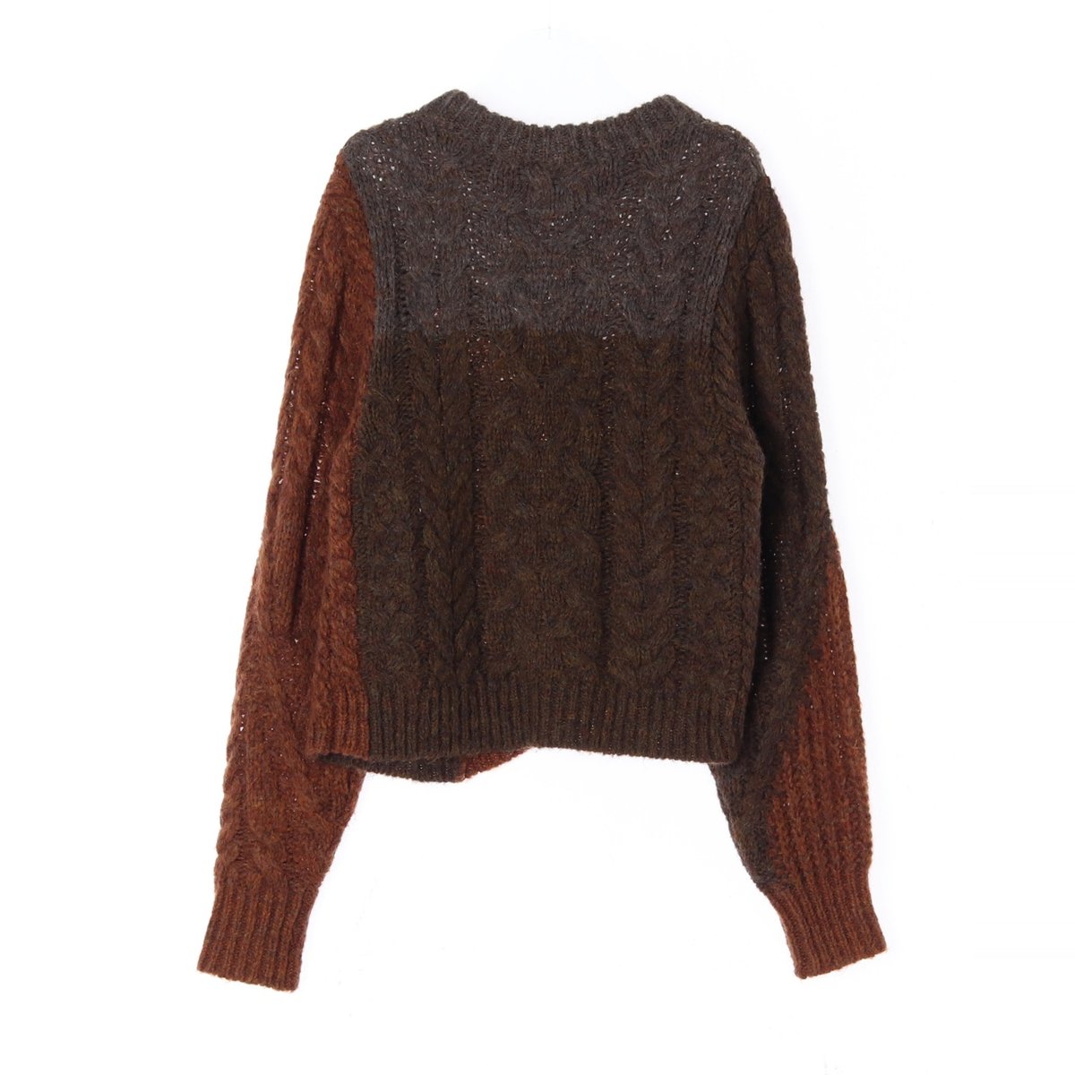 이자벨마랑 울 알파카 모헤어 브라운 니트 스웨터 이미지 4
