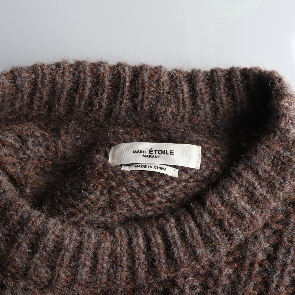 이자벨마랑 울 알파카 모헤어 브라운 니트 스웨터 이미지 5
