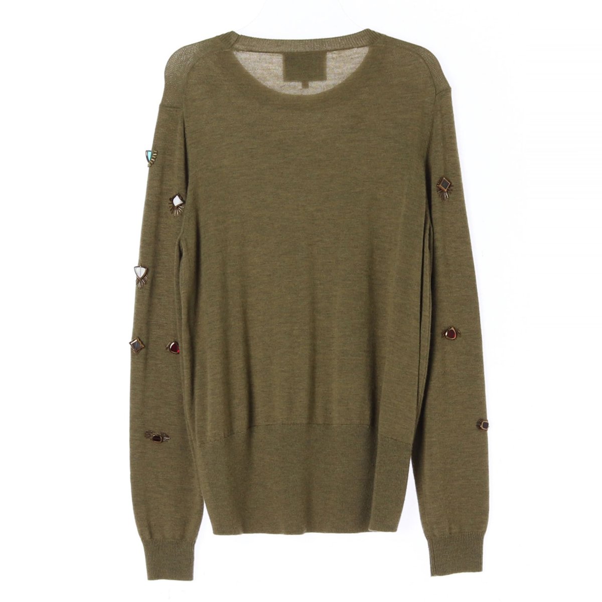 31필립림 카키 보석 비쥬 니트 스웨터 이미지 4