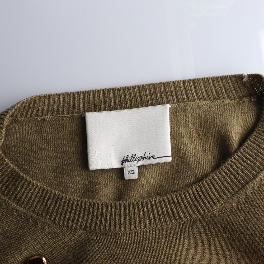 31필립림 카키 보석 비쥬 니트 스웨터 이미지 5