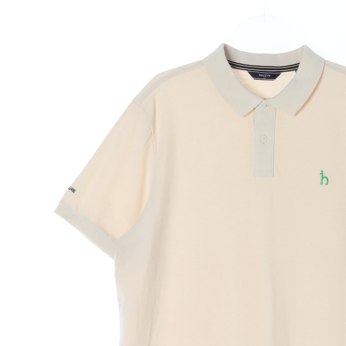 헤지스 베이지 그린 로고 반팔 폴로 티셔츠 이미지 2