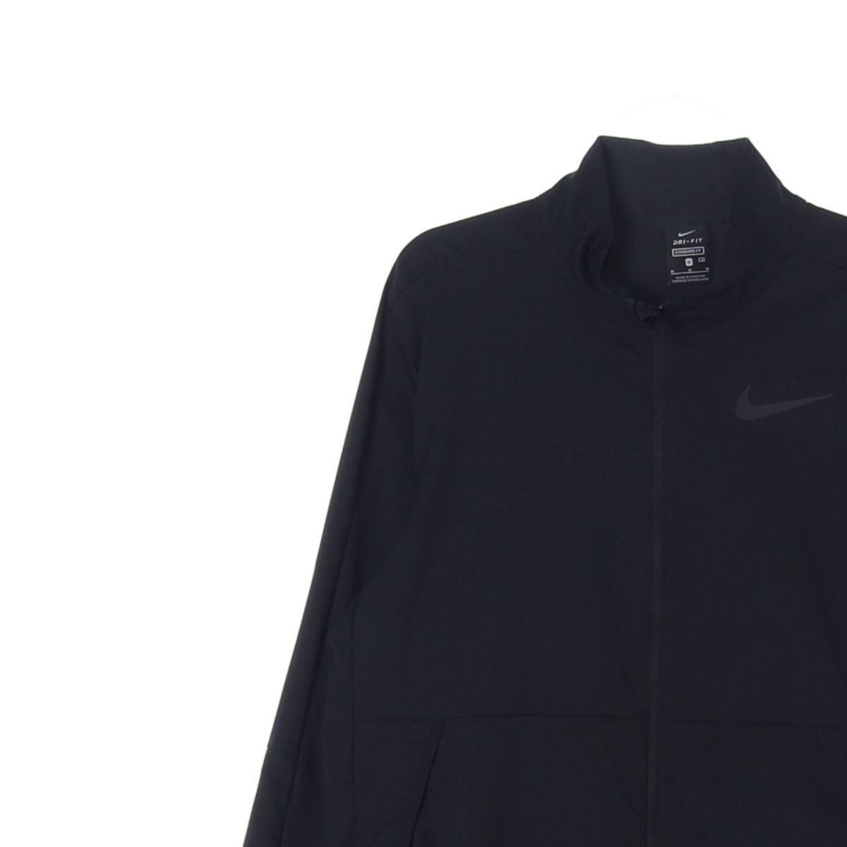 나이키 드라이핏 스탠다드핏 블랙 하이넥 집업재킷 이미지 2