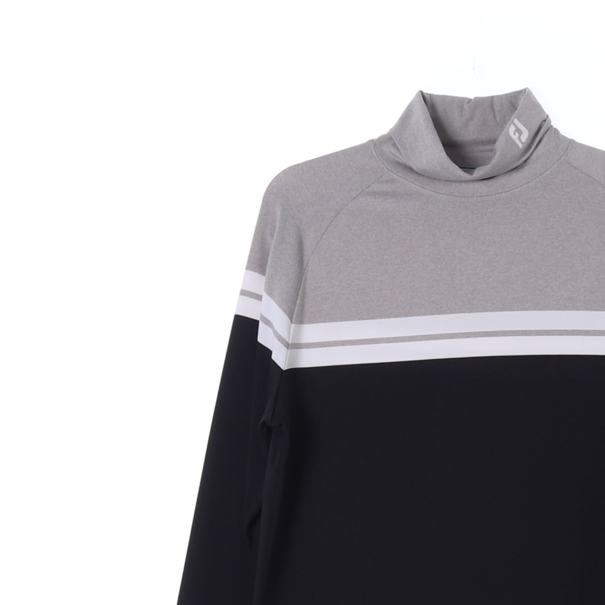 풋조이 골프 블랙 그레이 터틀넥 긴팔 티셔츠 이미지 2