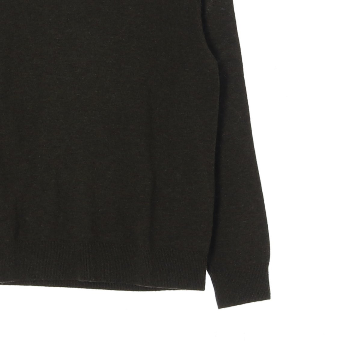 코스 울75 야크헤어25 카키 라운드 니트 스웨터 이미지 3