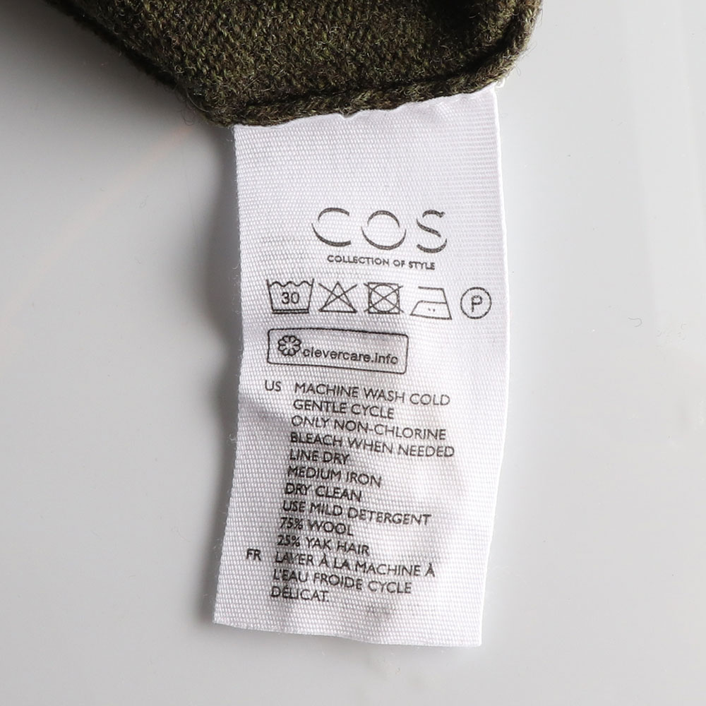 코스 울75 야크헤어25 카키 라운드 니트 스웨터 이미지 6