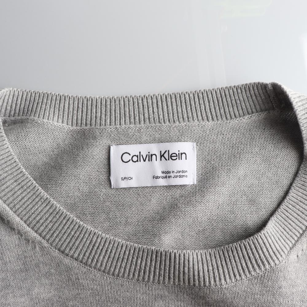 캘빈클라인 그레이 코튼 라운드 니트 스웨터 이미지 5