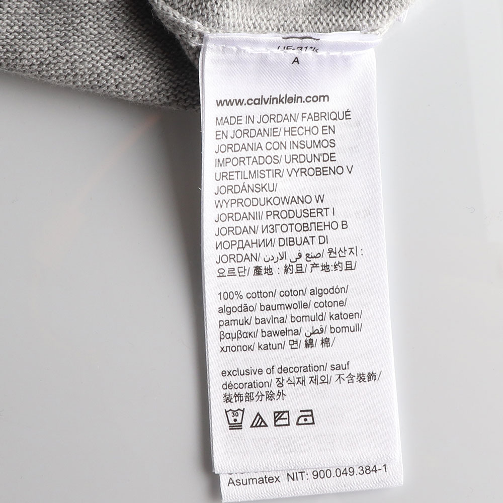 캘빈클라인 그레이 코튼 라운드 니트 스웨터 이미지 6