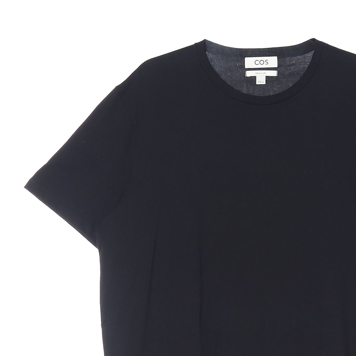 코스 레귤러핏 반팔 블랙 티셔츠 이미지 2