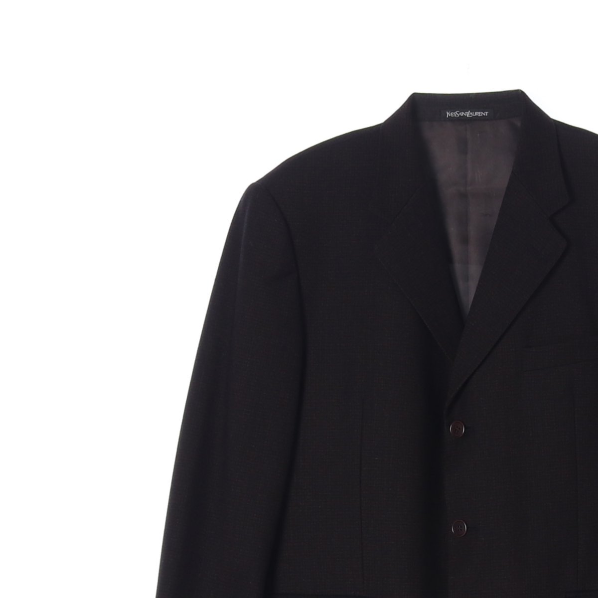 입생로랑 울캐시미어100% 브라운 싱글재킷 이미지 2