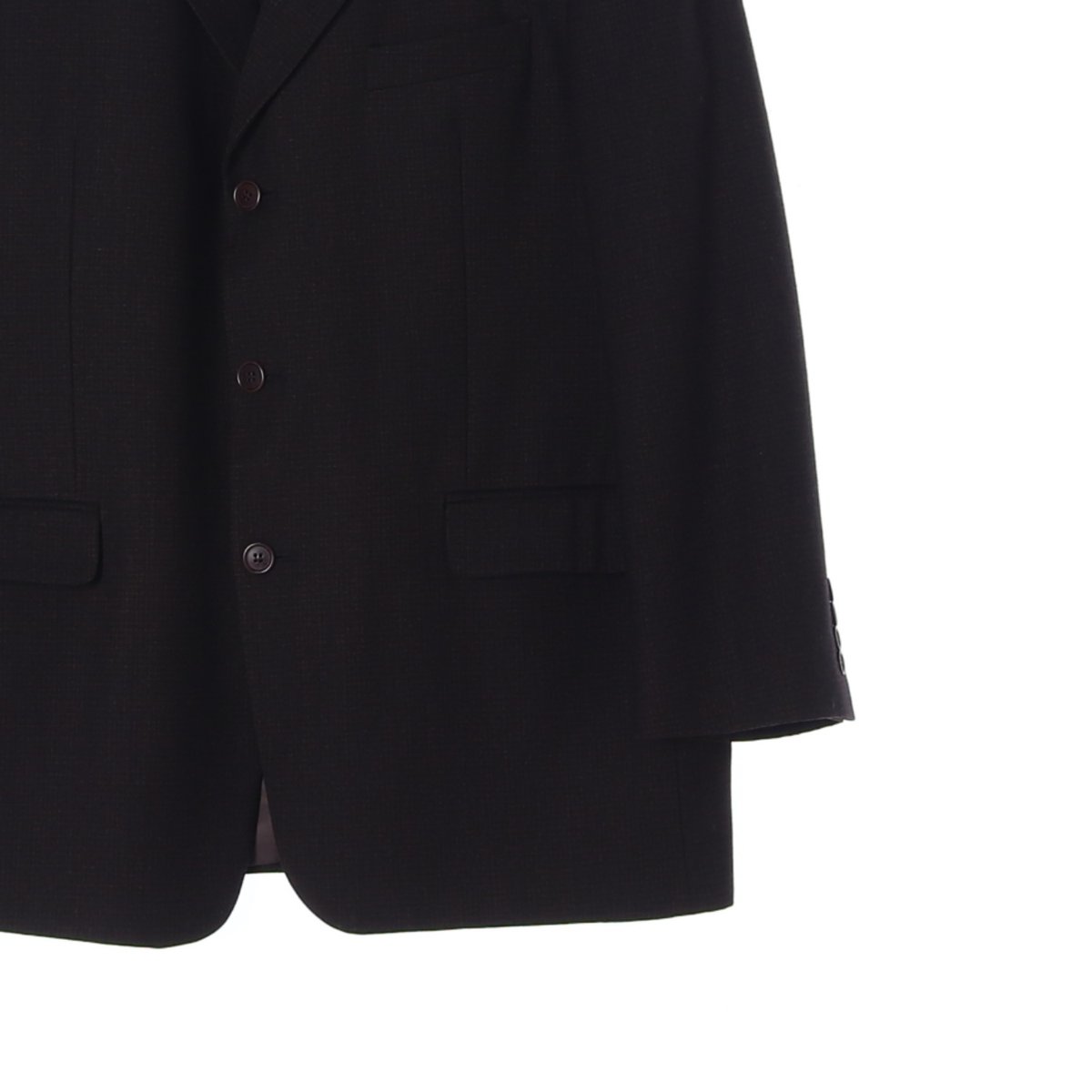 입생로랑 울캐시미어100% 브라운 싱글재킷 이미지 3