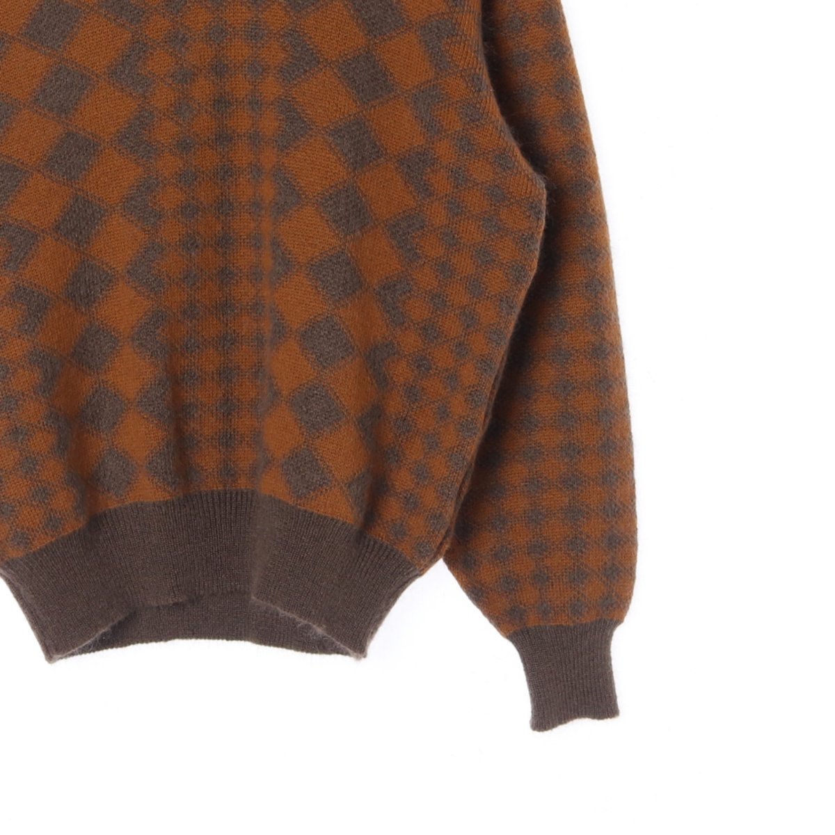 피에르발망 울85% 오버핏 브라운 브이넥 니트 스웨터 이미지 3