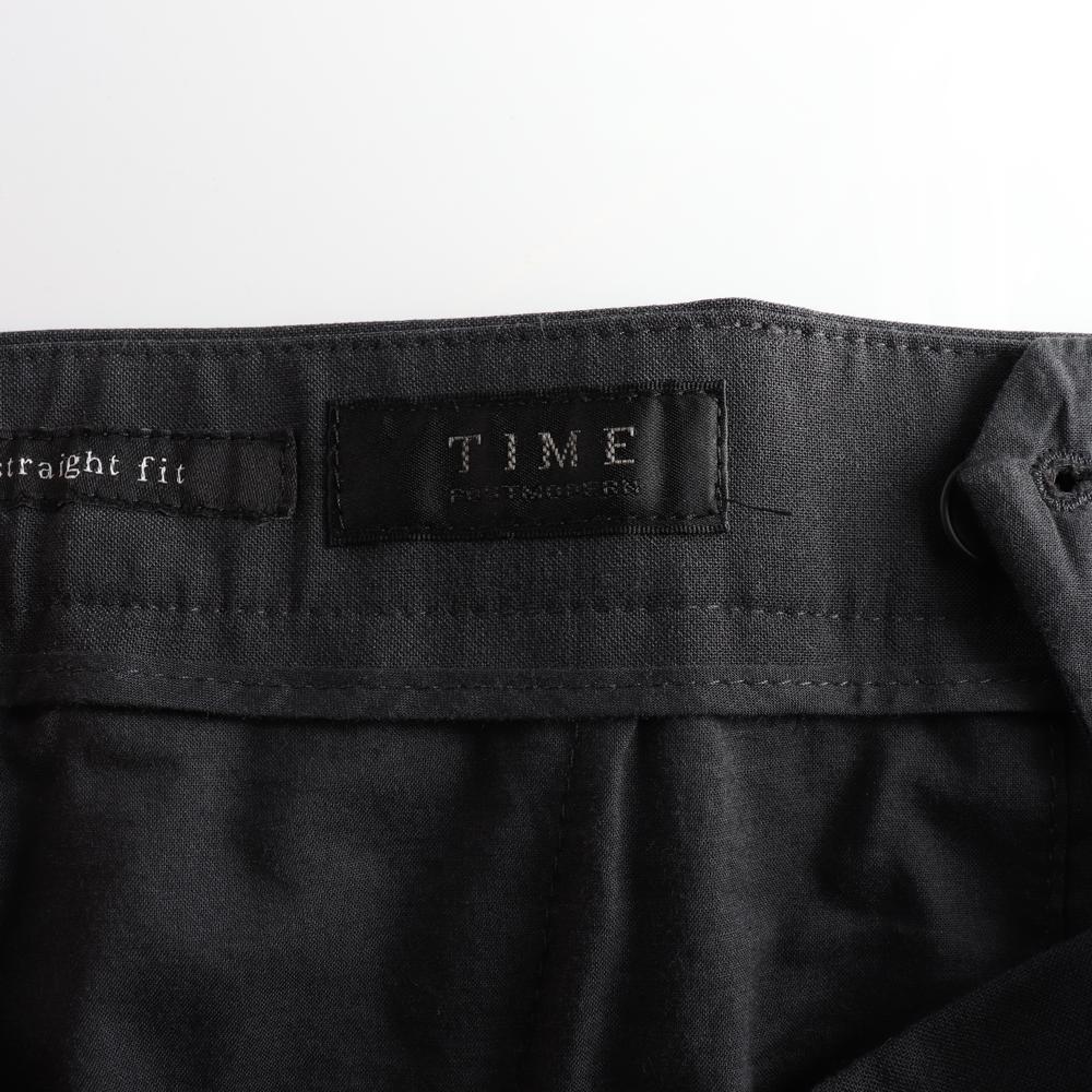 타임 그레이 스트레이트핏 울 슬랙스 바지 이미지 5