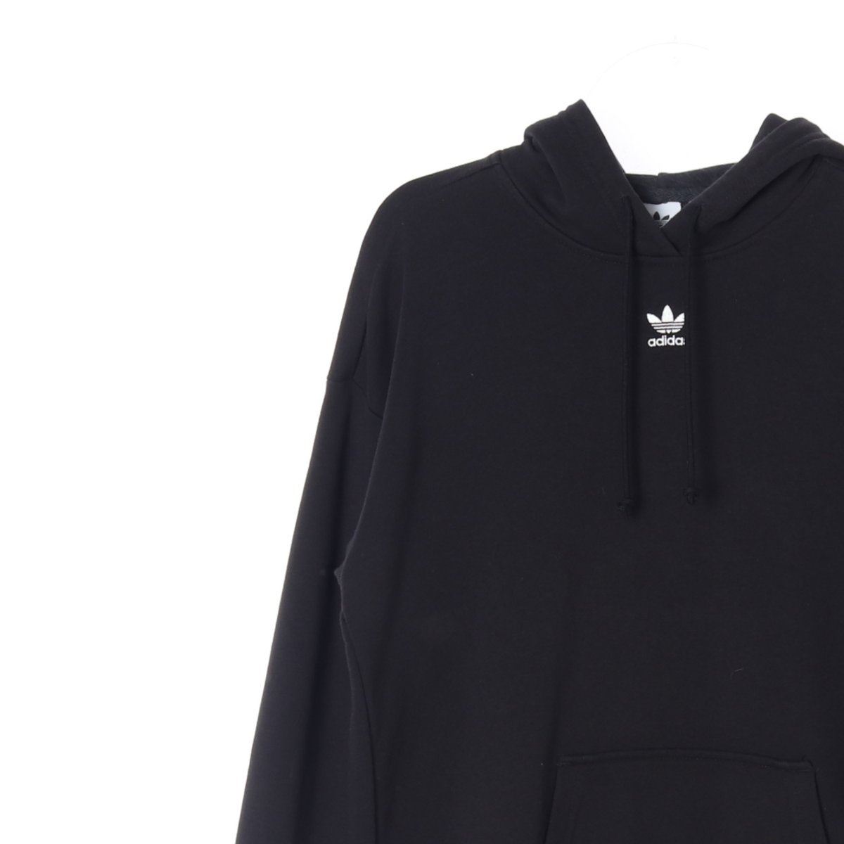 아디다스 블랙 슈퍼스타 로그 후드 티셔츠 이미지 2