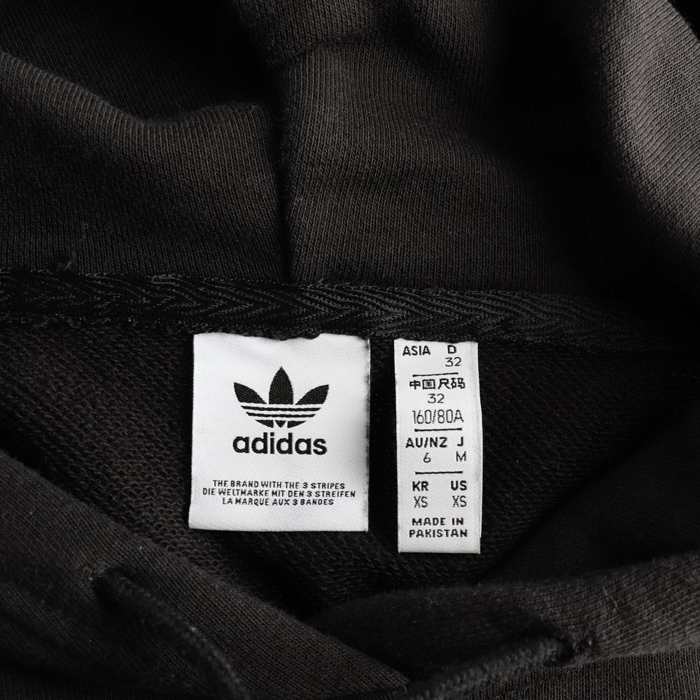 아디다스 블랙 슈퍼스타 로그 후드 티셔츠 이미지 5