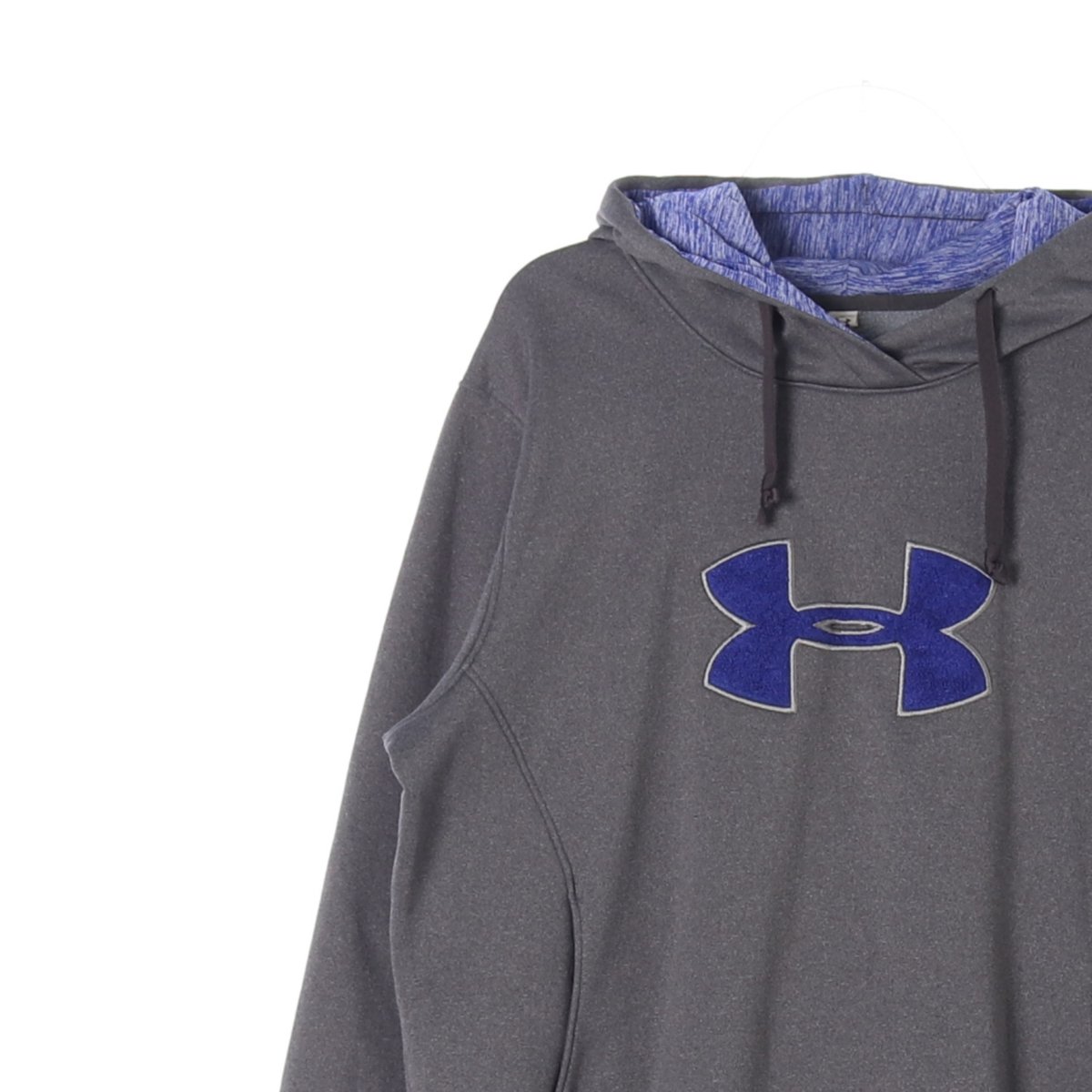 언더 아머 그레이 네이비 빅로고 후드 티셔츠 이미지 2