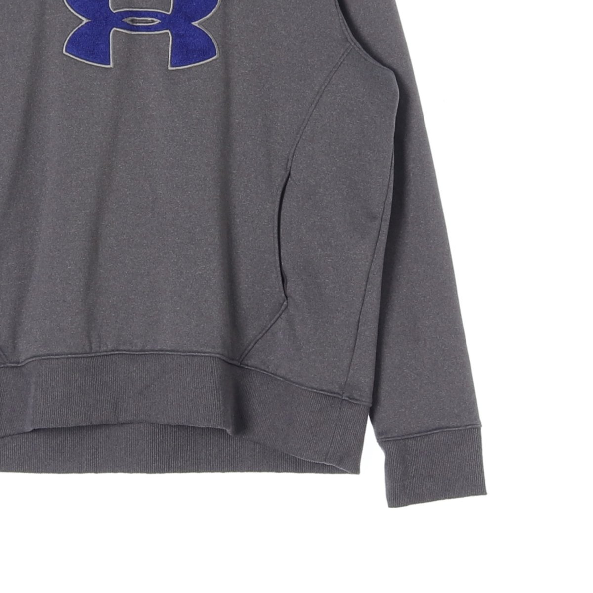 언더 아머 그레이 네이비 빅로고 후드 티셔츠 이미지 3