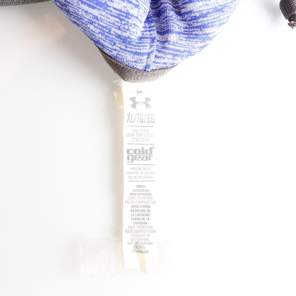 언더 아머 그레이 네이비 빅로고 후드 티셔츠 이미지 5