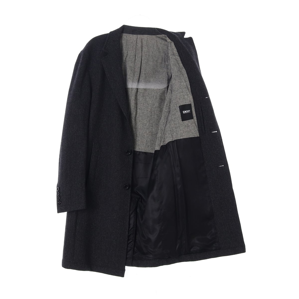 DKNY디케이엔와이 차콜 롱 싱글코트 이미지 4