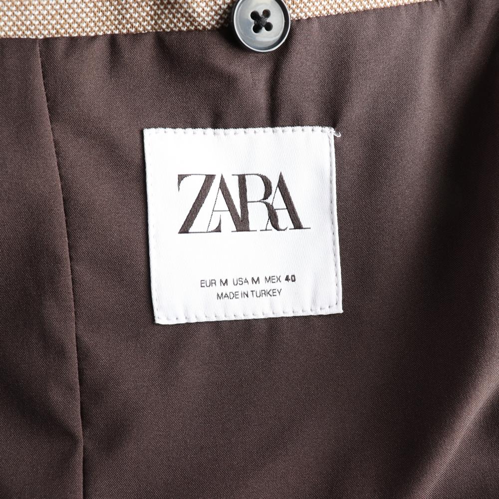 자라 베이지브라운 코튼 싱글브레스티드재킷 이미지 6