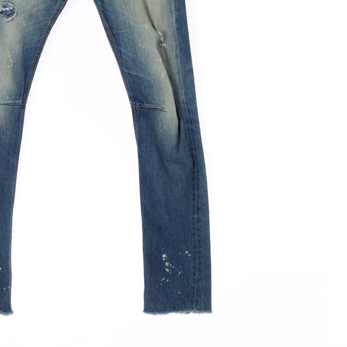 피에르발망 페인팅 데미지 진 워싱 데님 청바지 이미지 3