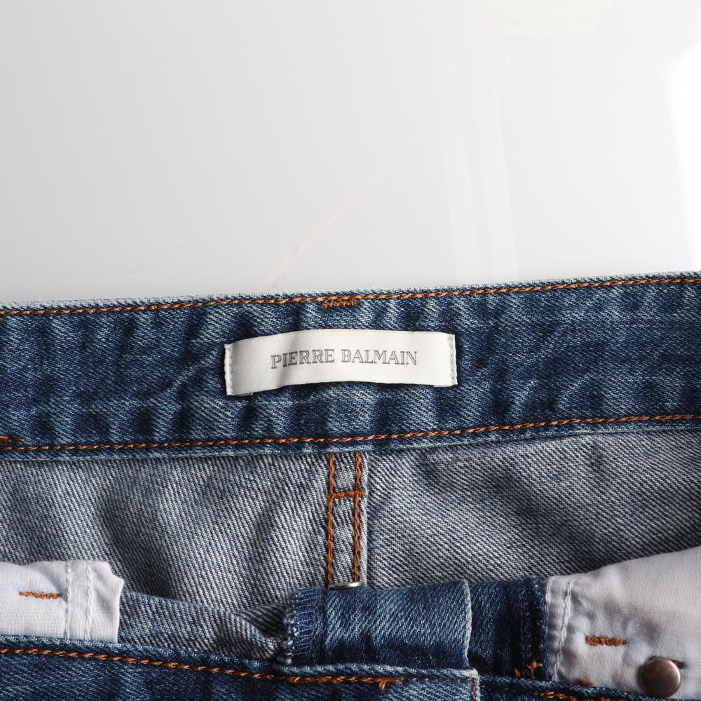 피에르발망 페인팅 데미지 진 워싱 데님 청바지 이미지 5