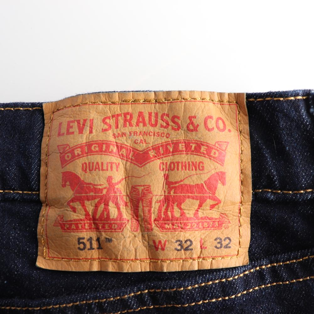 리바이스511 진청 일자 데님 진 청바지 이미지 5