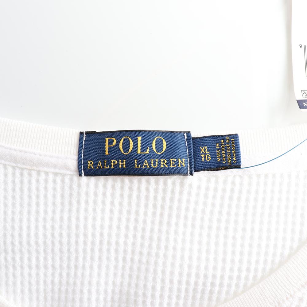 폴로 랄프 로렌 화이트 와플 긴팔 티셔츠 이미지 5