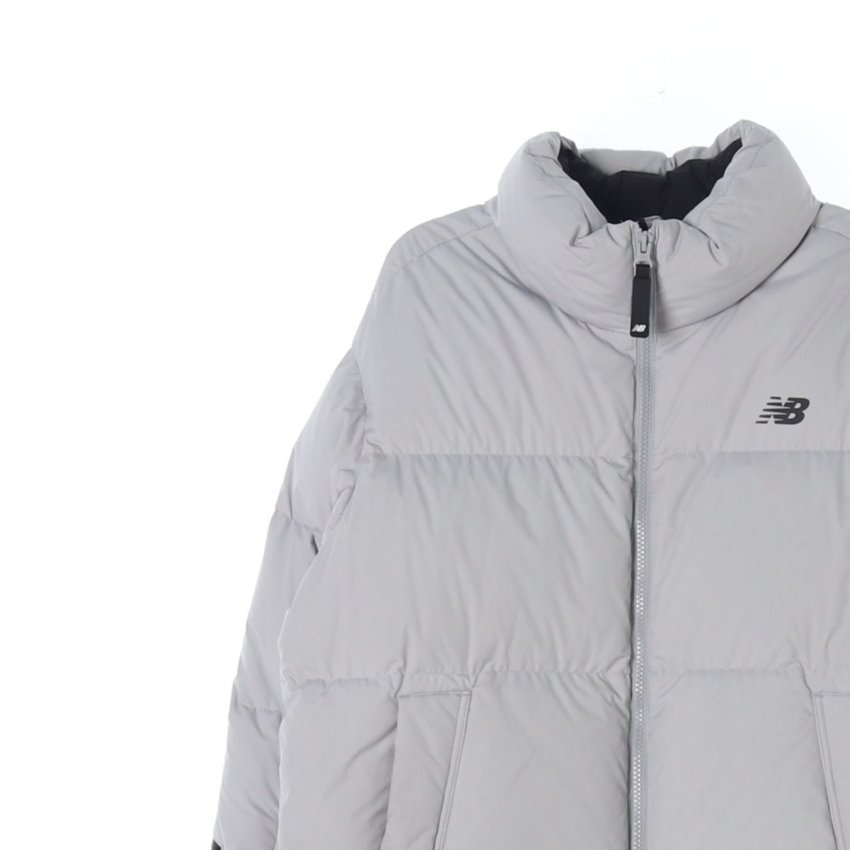 뉴발란스 남녀공용 그레이 열판 구스다운 숏패딩 이미지 2