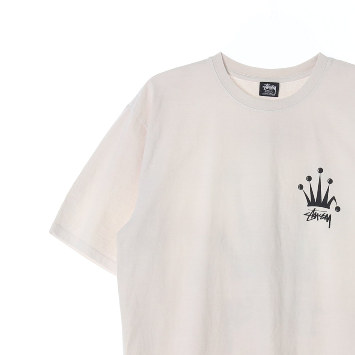 스투시 리갈 크라운 피그먼트 다이드 티셔츠 내츄럴 이미지 2