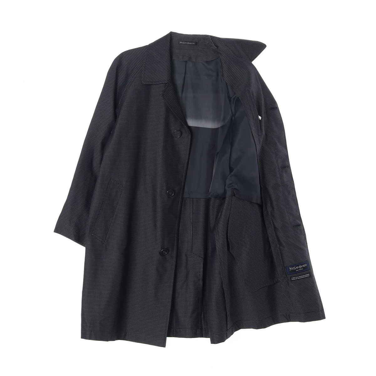 입생로랑 실크100% 남녀공용 싱글 코트 재킷 이미지 4