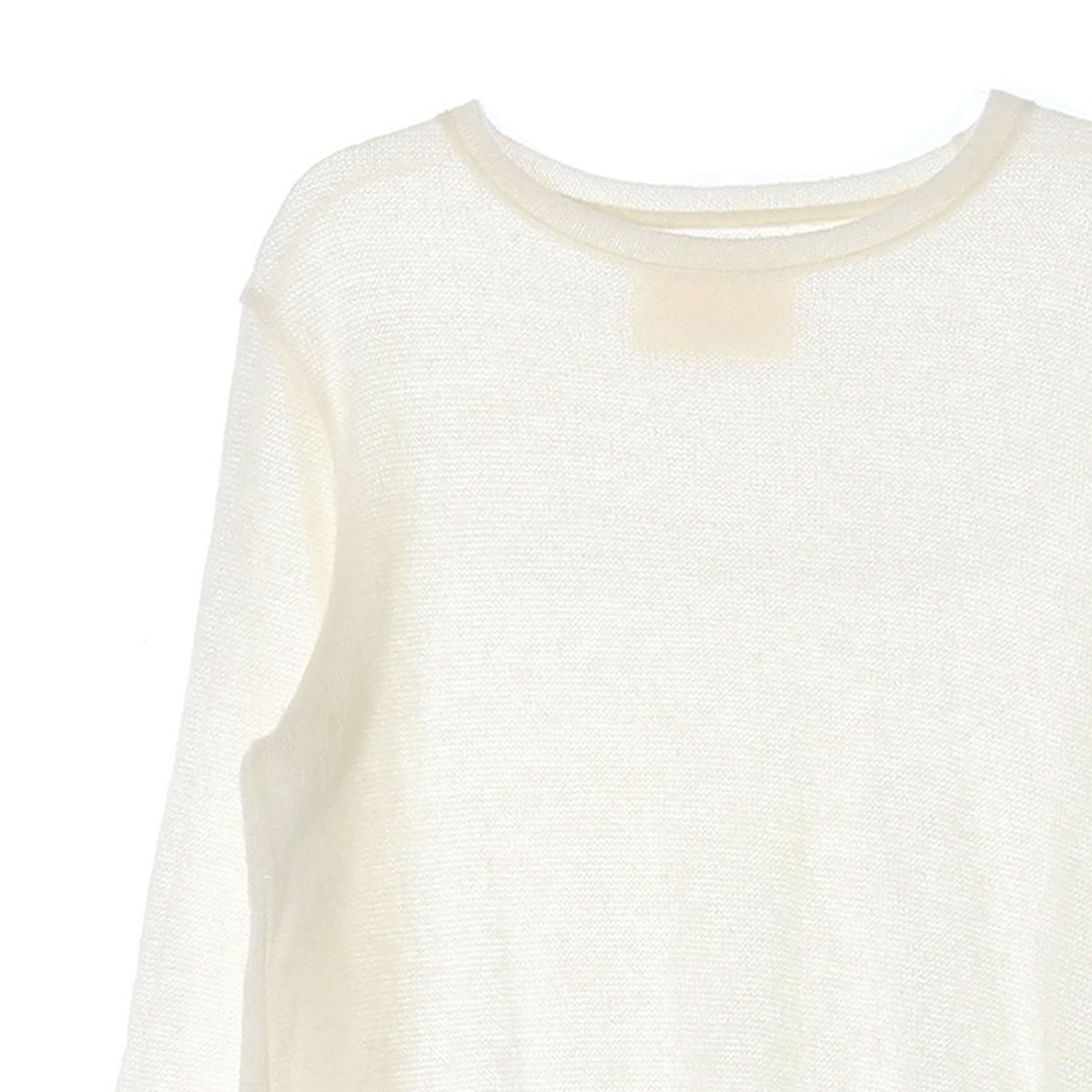 마뗑킴 아이보리 패치 스티치 울 니트 티셔츠 이미지 2
