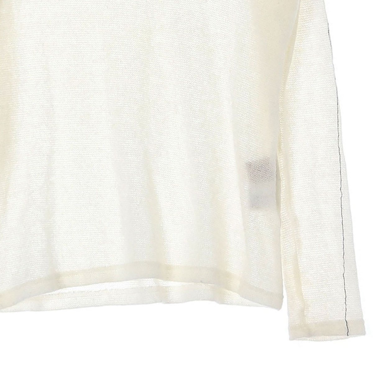 마뗑킴 아이보리 패치 스티치 울 니트 티셔츠 이미지 3