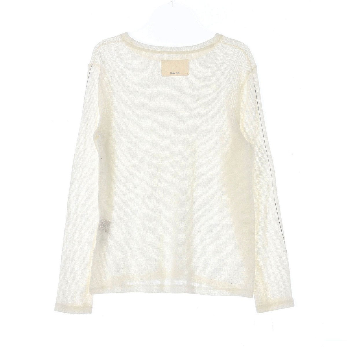 마뗑킴 아이보리 패치 스티치 울 니트 티셔츠 이미지 4