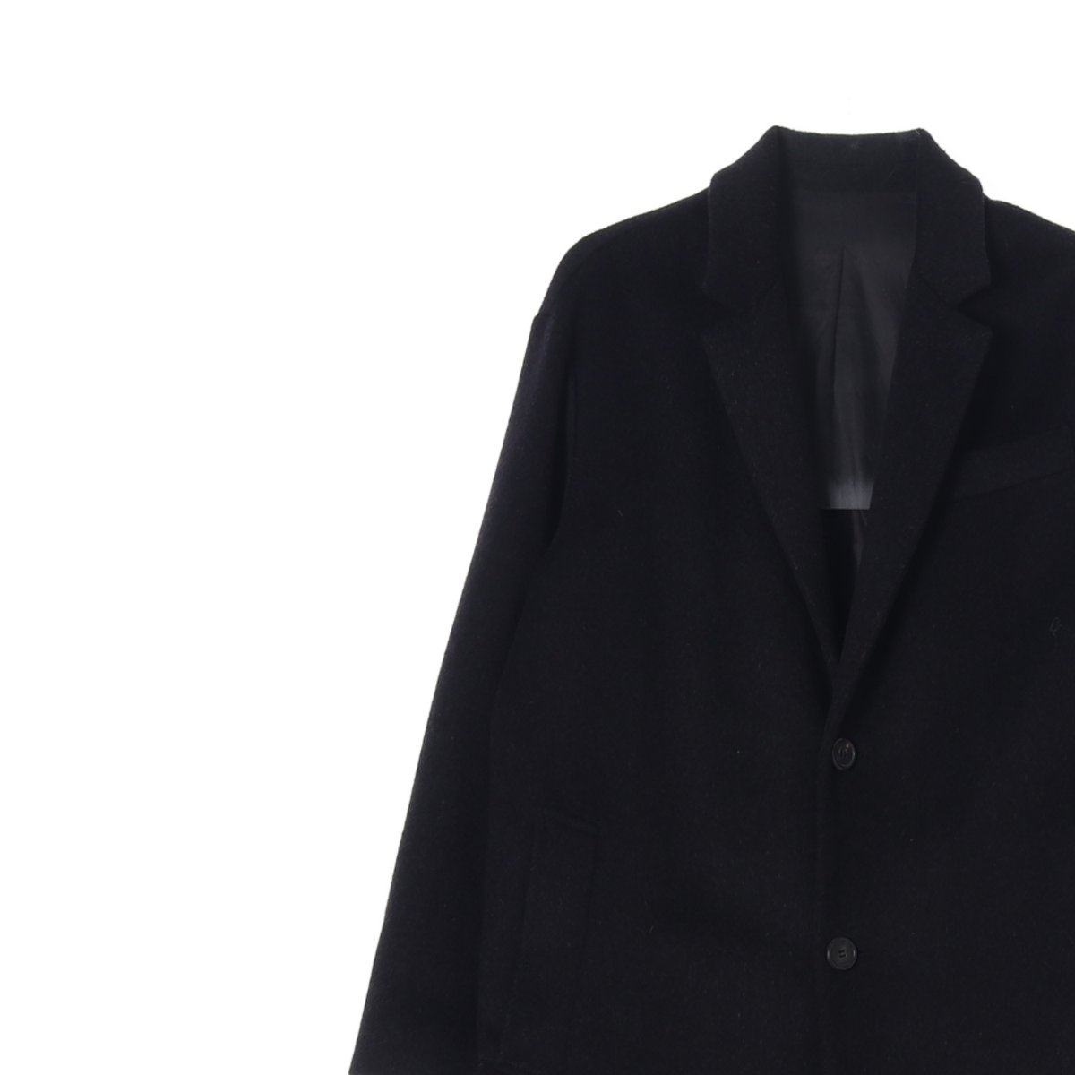 ami아미 블랙 울 롱 싱글 코트 이미지 2