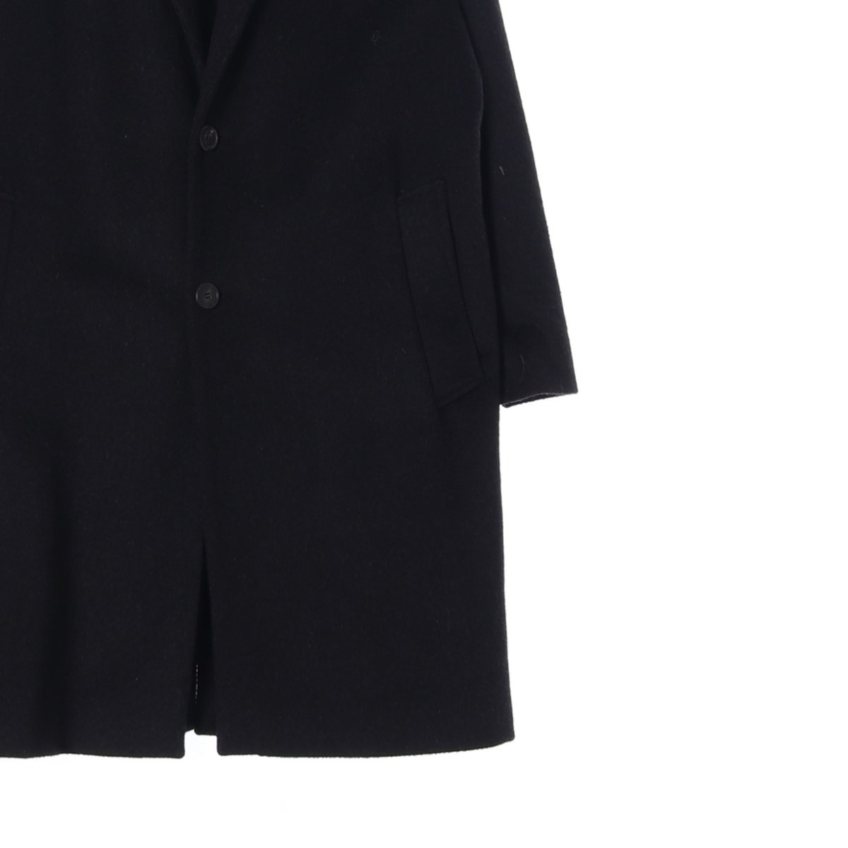 ami아미 블랙 울 롱 싱글 코트 이미지 3